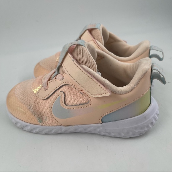 Nike Girl’s Flex Runner 2 Peach Slip-On Sneaker Athletic Shoe- Size 10 C - Picture 11 of 12